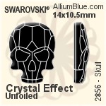 Swarovski Skull Flat Back No-Hotfix (2856) 14x10.5mm - Color (Half Coated) Unfoiled