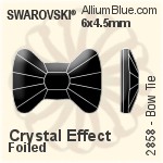 スワロフスキー Bow Tie ラインストーン (2858) 12x8.5mm - カラー 裏面プラチナフォイル