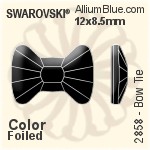 Swarovski Bow Tie Flat Back No-Hotfix (2858) 12x8.5mm - Crystal Effect With Platinum Foiling