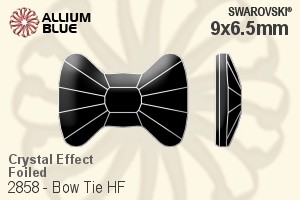 Swarovski Bow Tie Flat Back Hotfix (2858) 9x6.5mm - Crystal Effect With Aluminum Foiling