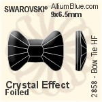 スワロフスキー Bow Tie ラインストーン ホットフィックス (2858) 9x6.5mm - カラー 裏面アルミニウムフォイル