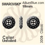 Swarovski Classic Button (3008) 14mm - Crystal Effect With Platinum Foiling