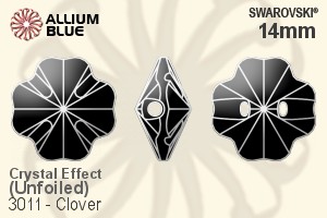 Swarovski Clover Button (3011) 14mm - Crystal Effect Unfoiled