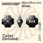 Swarovski Clover Button (3011) 12mm - Crystal Effect Unfoiled