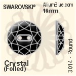 施華洛世奇 Round 鈕扣 (3014) 14mm - Clear Crystal With Aluminum Foiling