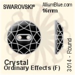施华洛世奇 Round 钮扣 (3014) 16mm - Clear Crystal With Aluminum Foiling