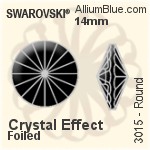 Swarovski Round Button (3015) 16mm - Crystal (Ordinary Effects) With Aluminum Foiling