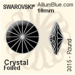 Swarovski Round Button (3015) 23mm - Clear Crystal With Platinum Foiling
