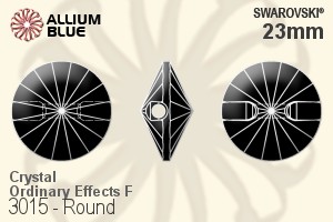 スワロフスキー Round ボタン (3015) 23mm - クリスタル （オーディナリー　エフェクト） アルミニウムフォイル