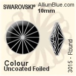 Swarovski Round Button (3015) 10mm - Crystal (Ordinary Effects) With Aluminum Foiling