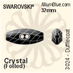 Swarovski Dufflecoat Button (3024) 23mm - Color Unfoiled