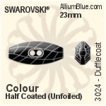 施華洛世奇 Dufflecoat 鈕扣 (3024) 23mm - 白色（半塗層） 無水銀底