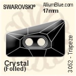スワロフスキー Trapeze ボタン (3052) 17mm - クリスタル アルミニウムフォイル
