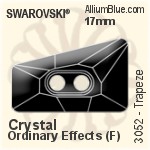 Swarovski Trapeze Button (3052) 17mm - Crystal (Ordinary Effects) With Aluminum Foiling