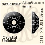 Swarovski XIRIUS Lochrose Sew-on Stone (3188) 6mm - Crystal Effect With Platinum Foiling