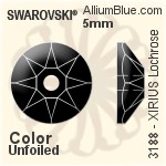 Swarovski XIRIUS Lochrose Sew-on Stone (3188) 5mm - Color Unfoiled