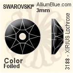 Swarovski XIRIUS Lochrose Sew-on Stone (3188) 3mm - Color With Platinum Foiling