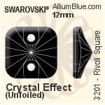 Swarovski Rivoli Square Sew-on Stone (3201) 10mm - Color Unfoiled