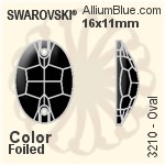 Swarovski Oval Sew-on Stone (3210) 16x11mm - Clear Crystal With Platinum Foiling