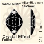 Swarovski Pear-shaped Sew-on Stone (3230) 18x10.5mm - Crystal Effect With Platinum Foiling