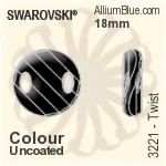 Swarovski Twist Sew-on Stone (3221) 28mm - Crystal Effect Unfoiled
