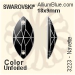 Swarovski Owlet Sew-on Stone (3231) 18x11mm - Color Unfoiled