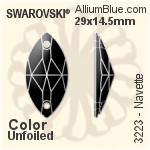 施華洛世奇 馬眼形 手縫石 (3223) 12x6mm - 顏色 白金水銀底
