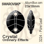Swarovski Pure Leaf Sew-on Stone (3224) 23x18mm - Color Unfoiled