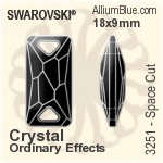 Swarovski Skull Flat Back No-Hotfix (2856) 18x14mm - Crystal Effect Unfoiled