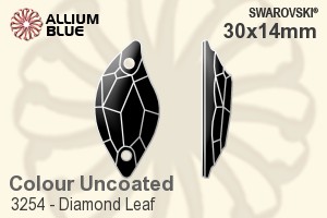 Swarovski Diamond Leaf Sew-on Stone (3254) 30x14mm - Color Unfoiled