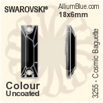 Swarovski Cosmic Baguette Sew-on Stone (3255) 26x8.5mm - Clear Crystal With Platinum Foiling