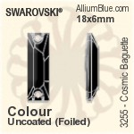 Swarovski Cosmic Baguette Sew-on Stone (3255) 18x6mm - Crystal Effect With Platinum Foiling