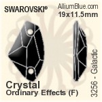 Swarovski Cosmic Sew-on Stone (3265) 26x21mm - Clear Crystal With Platinum Foiling