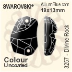 スワロフスキー Divine Rock ソーオンストーン (3257) 19x13mm - カラー（コーティングなし） 裏面にホイル無し