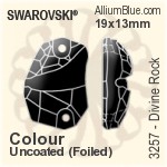 スワロフスキー Divine Rock ソーオンストーン (3257) 19x13mm - カラー（コーティングなし） 裏面にホイル無し