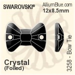 スワロフスキー Bow Tie ソーオンストーン (3258) 16x11.5mm - クリスタル エフェクト 裏面にホイル無し