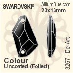 施华洛世奇 Diamond Leaf 手缝石 (3254) 20x9mm - Colour (Uncoated) With Platinum Foiling