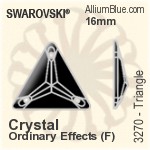Swarovski Heart Sew-on Stone (3259) 16mm - Color With Platinum Foiling
