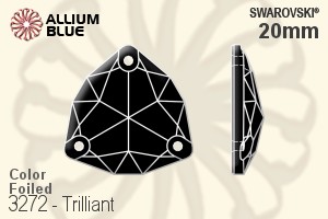 Swarovski Trilliant Sew-on Stone (3272) 20mm - Color With Platinum Foiling