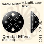 Swarovski XIRIUS Sew-on Stone (3288) 8mm - Crystal Effect With Platinum Foiling