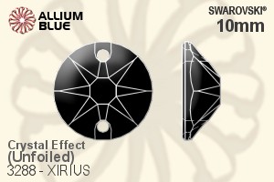 Swarovski XIRIUS Sew-on Stone (3288) 10mm - Crystal Effect Unfoiled
