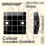 施華洛世奇 Chessboard 手縫石 (3293) 24mm - Colour (Uncoated) With Platinum Foiling