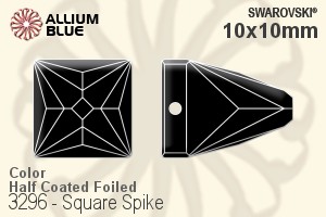SWAROVSKI 3296 10X10MM BLACK DIAMOND SHIMMER F