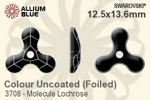 Swarovski Molecule Lochrose Sew-on Stone (3708) 12.5x13.6mm - Color With Platinum Foiling