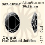施華洛世奇 Oval 花式石 (4127) 39x28mm - Colour (Uncoated) With Platinum Foiling