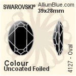施華洛世奇 梨形 手縫石 (3230) 28x17mm - 透明白色 白金水銀底