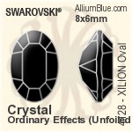 Swarovski XILION Oval Fancy Stone (4128) 8x6mm - Crystal Effect With Platinum Foiling