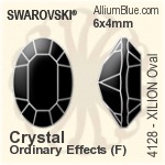 Swarovski XILION Oval Fancy Stone (4128) 8x6mm - Crystal Effect With Platinum Foiling
