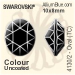 Swarovski Oval (TC) Fancy Stone (4130/2) 8x6mm - Colour (Uncoated) Unfoiled