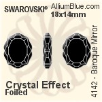 Swarovski Tilted Chaton Fancy Stone (4928) 12mm - Crystal Effect With Platinum Foiling